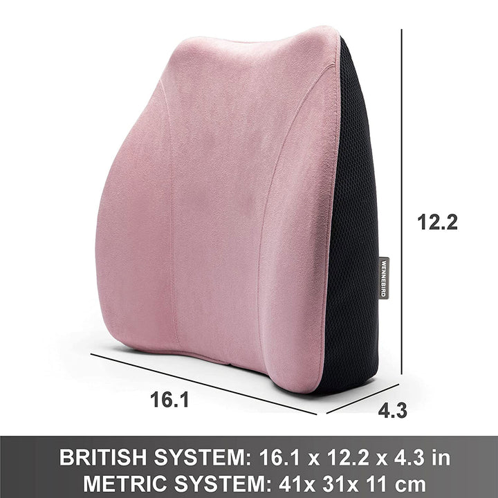 WENNEBIRD Model Q Lumbar Memory Foam Support Pillow to Improve Posture(Open Box)