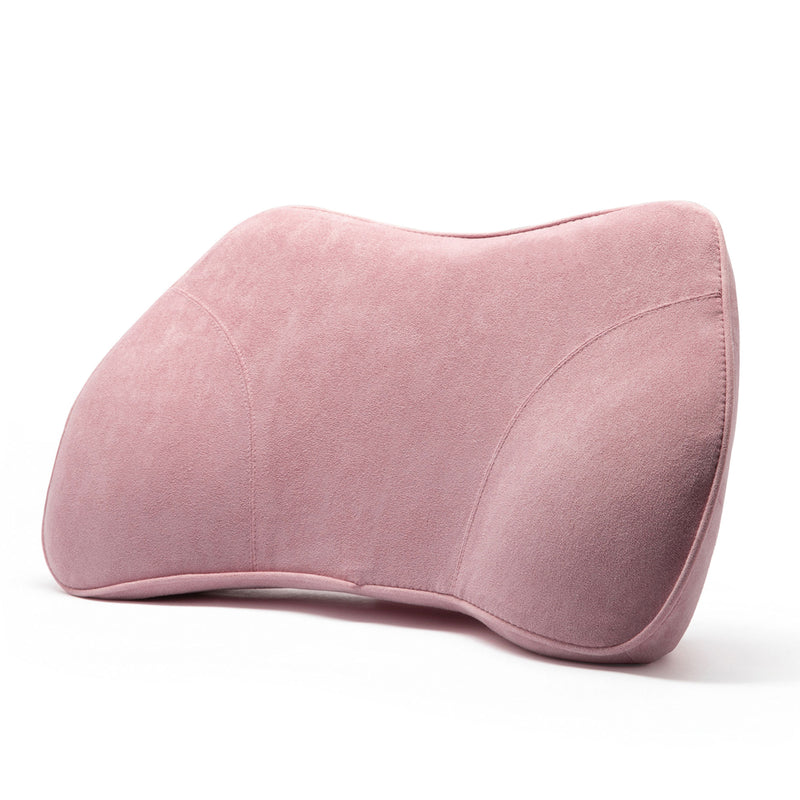 WENNEBIRD Model B Lumbar Memory Foam Support Pillow to Improve Posture, Pink