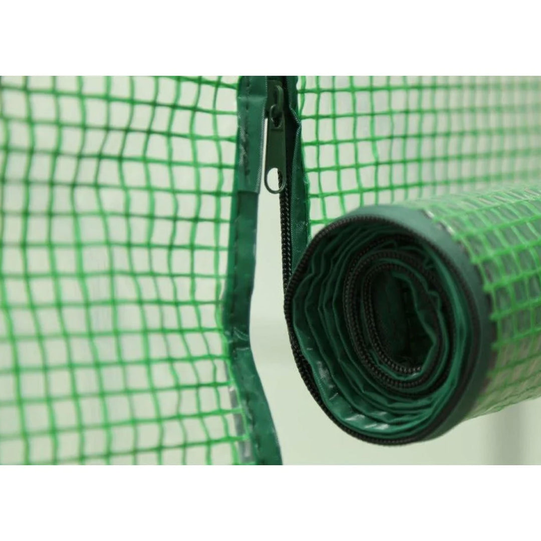 Upper Bounce Ogrow 2 Door Walk In Greenhouse with Ventilation Windows, Green - VMInnovations