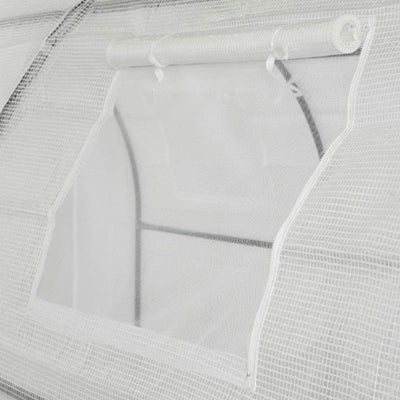 Upper Bounce Ogrow 2 Door Walk In Greenhouse with Ventilation Windows, White