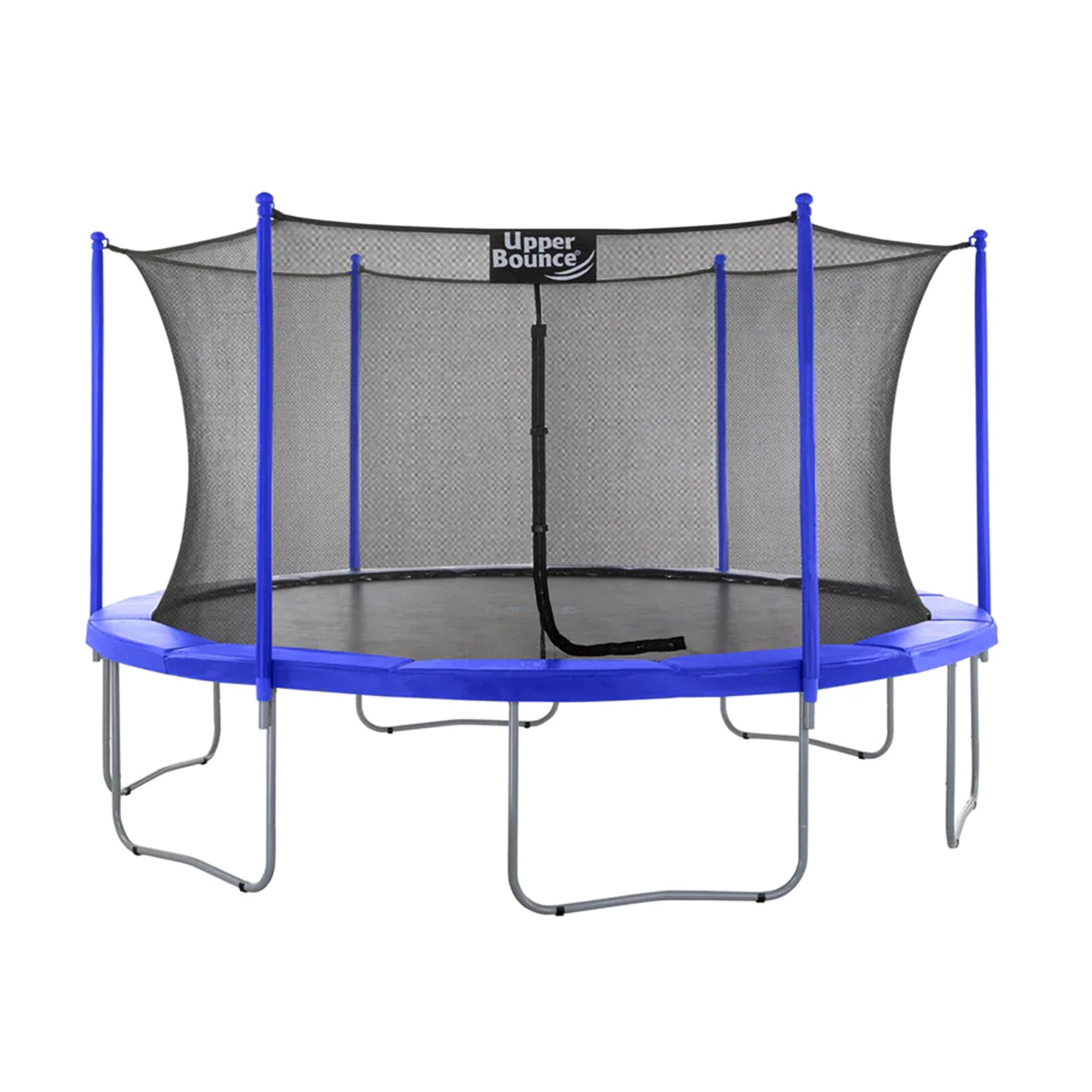 Machrus Upper Bounce 15 Foot Round Outdoor Trampoline Set with Safety Enclosure