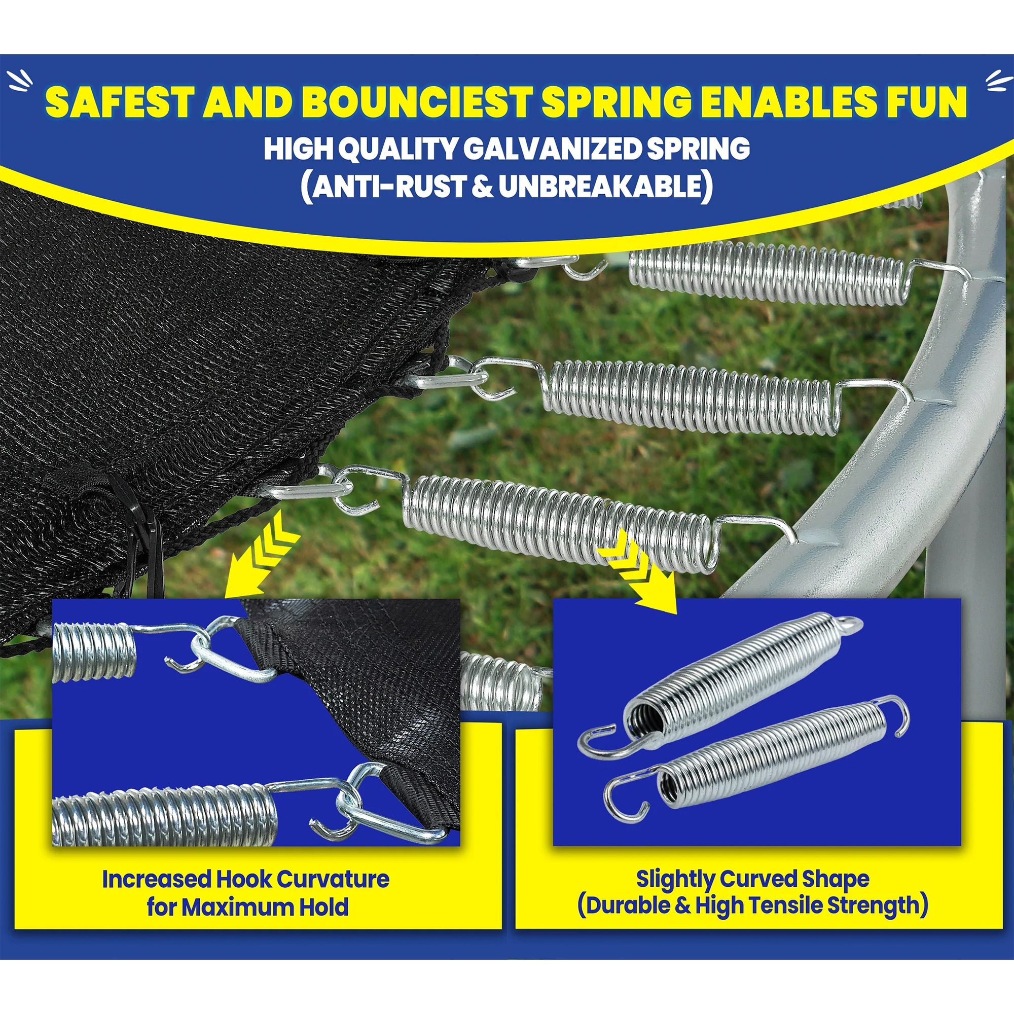 Machrus Upper Bounce 15 Foot Round Outdoor Trampoline Set with Safety Enclosure