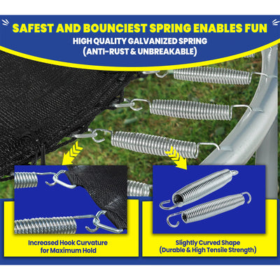 Upper Bounce 15 Foot Round Outdoor Trampoline Set with Safety Enclosure System