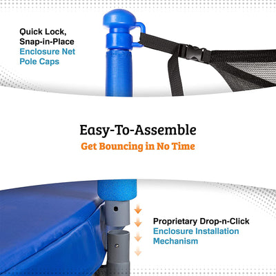 Upper Bounce 15 Foot Round Outdoor Trampoline Set with Safety Enclosure System