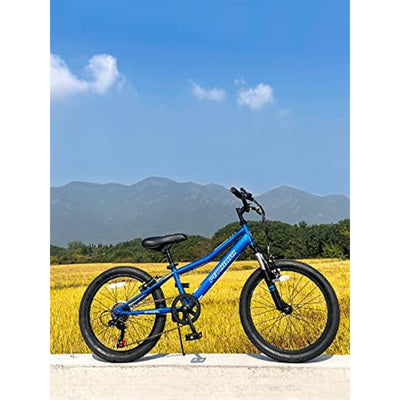 20 Inch 6 Speed Kids Mountain Bike for 5-9 Year Olds, Cyan (Used)
