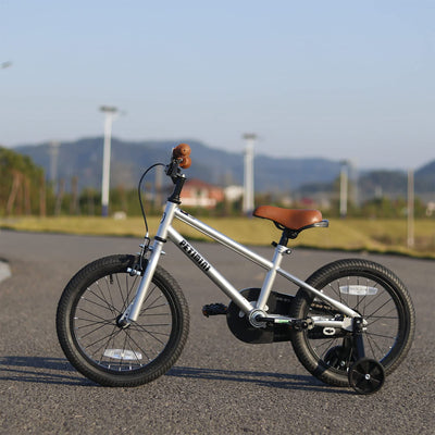 Petimini 16 In BMX Style Kids Bike w/Training Wheels, Silver (Used) - VMInnovations