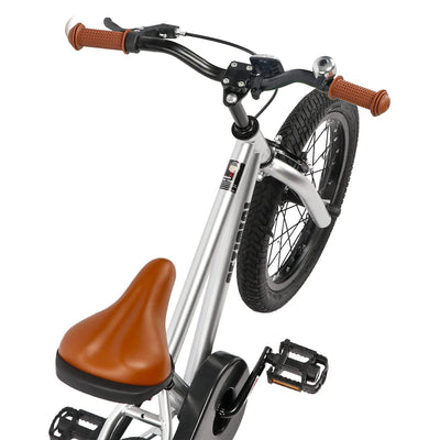 Petimini 16 In BMX Style Kids Bike w/Training Wheels, Silver (Used) - VMInnovations