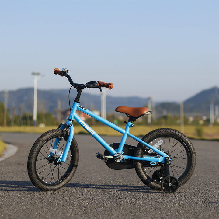 Petimini 16' BMX Style Bike w/Training Wheels for 4-7 Yrs Old, Blue (For Parts)