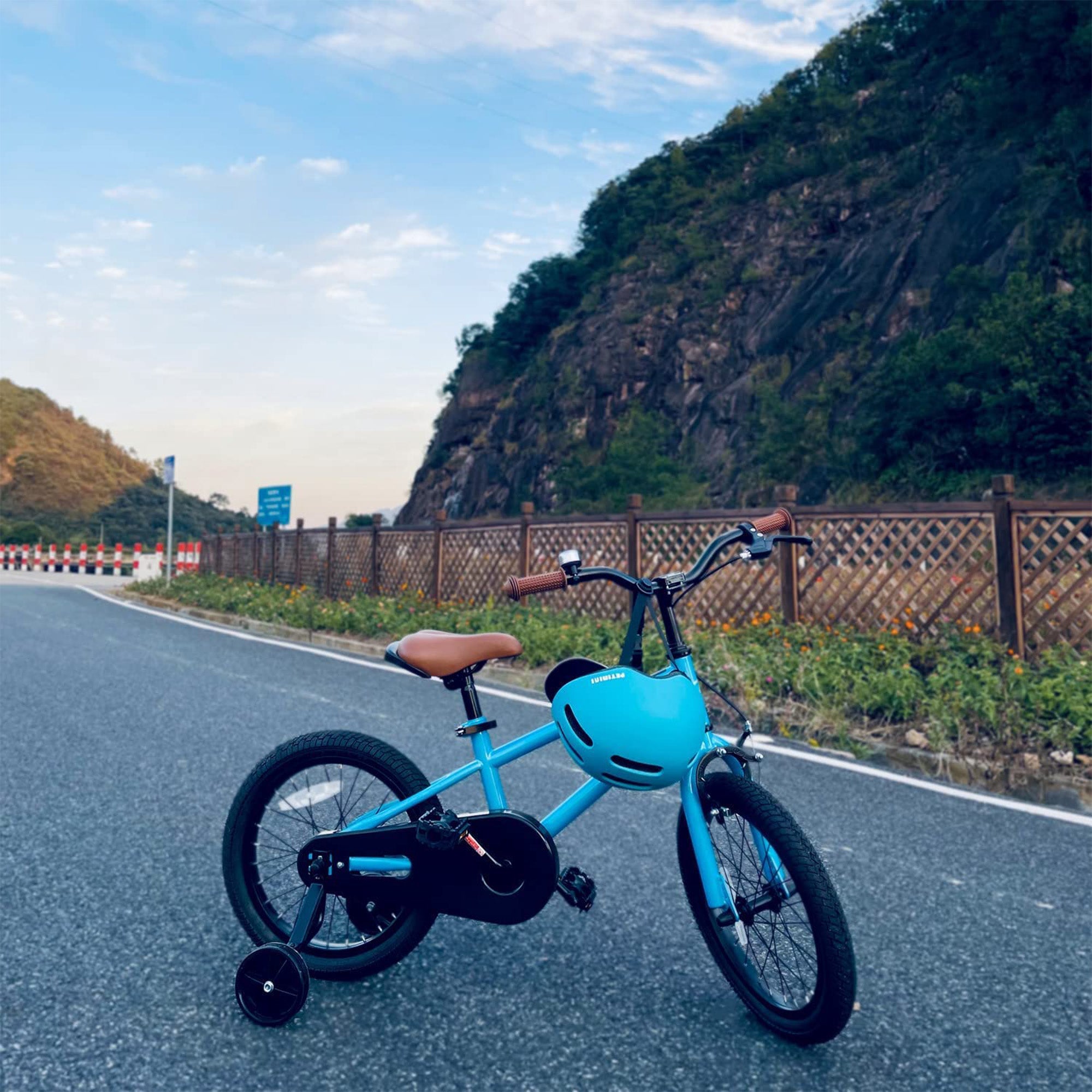 Petimini 16' BMX Style Bike w/Training Wheels for 4-7 Yrs Old, Blue (For Parts) - VMInnovations