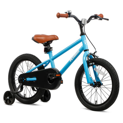 Petimini 16' BMX Style Bike w/Training Wheels for 4-7 Yrs Old, Blue (For Parts)