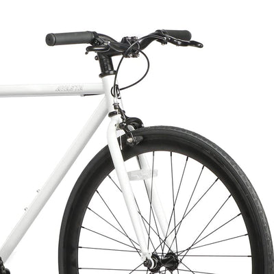 AVASTA 700C 54 In Single Speed Loop Fixed Gear Urban Commuter Fixie Bike, White