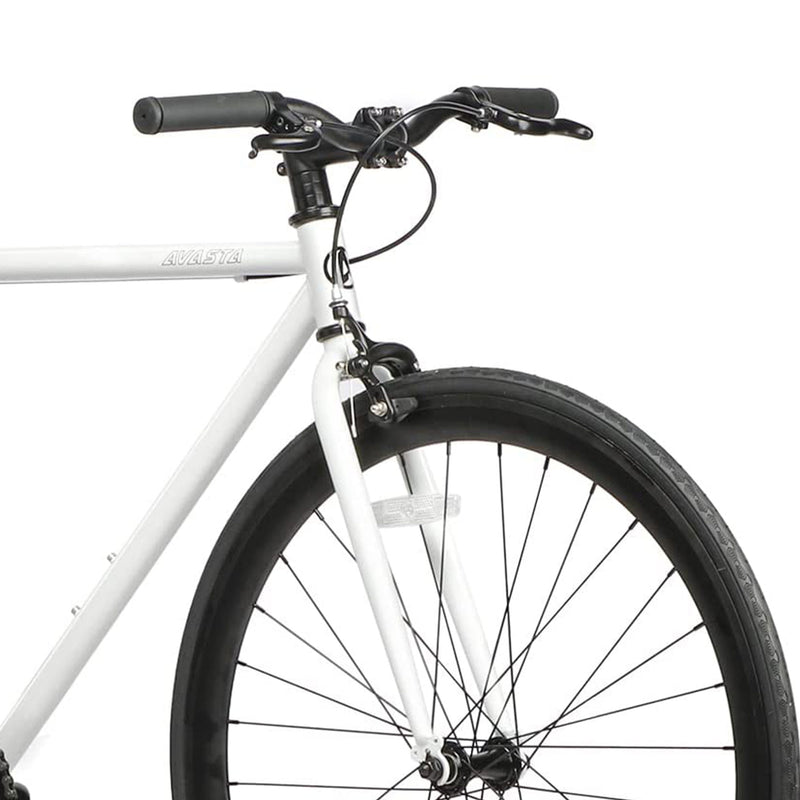 AVASTA 700C 50 In Single Speed Loop Fixed Gear Urban Commuter Bike, White (Used)