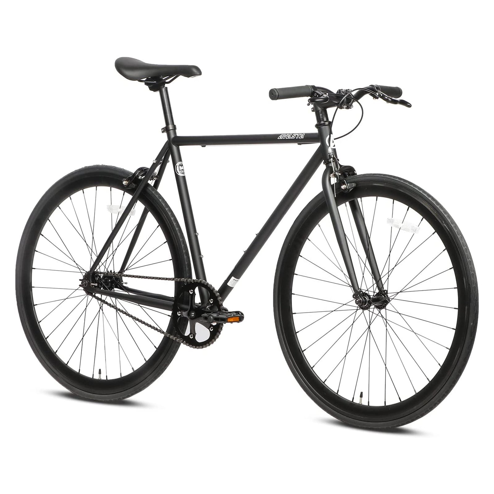 AVASTA 700C 58" Single Speed Loop Fixed Gear Fixie Bike, Black (Open Box) - VMInnovations