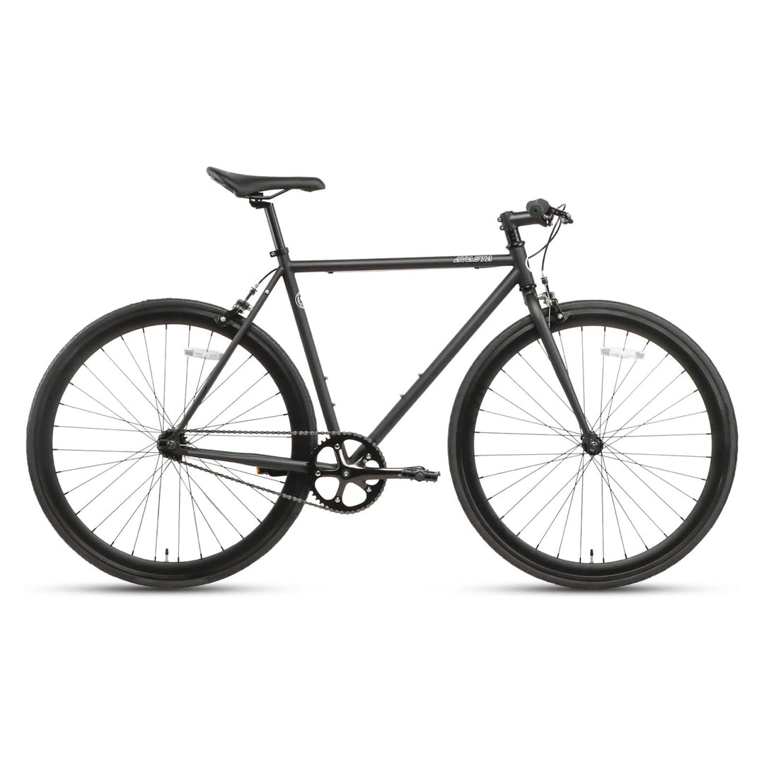 AVASTA 700C 58" Single Speed Loop Fixed Gear Fixie Bike, Black (Open Box)