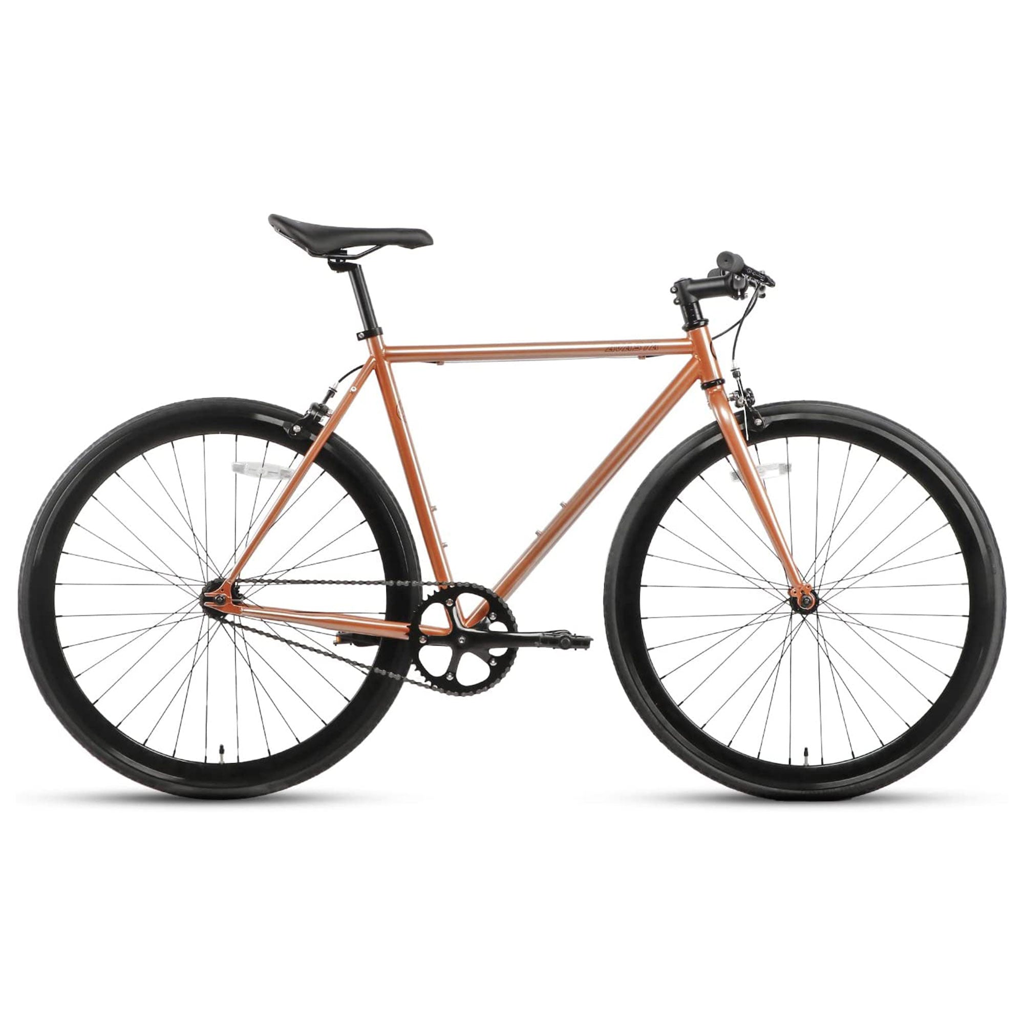 AVASTA 700C 54 In Single Speed Fixed Gear Commuter Fixie Bike, Copper (Open Box) - VMInnovations