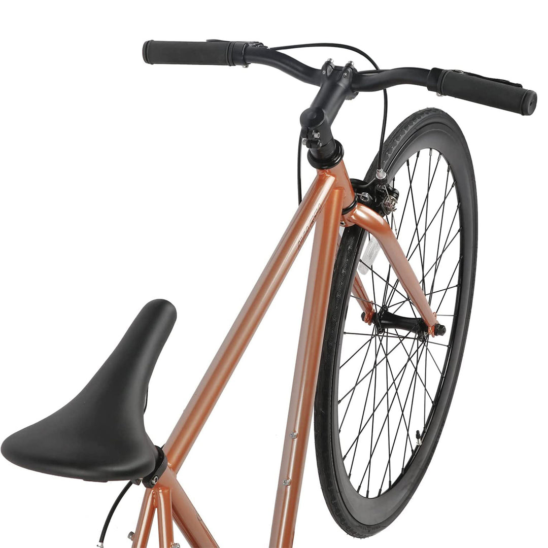 AVASTA 700C 54 In Single Speed Fixed Gear Commuter Fixie Bike, Copper (Open Box)