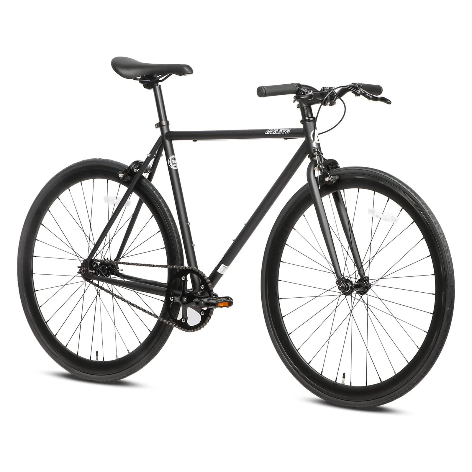 AVASTA 700C 47 In Single Speed Loop Fixed Gear Commuter Fixie Bike, Black (Used) - VMInnovations