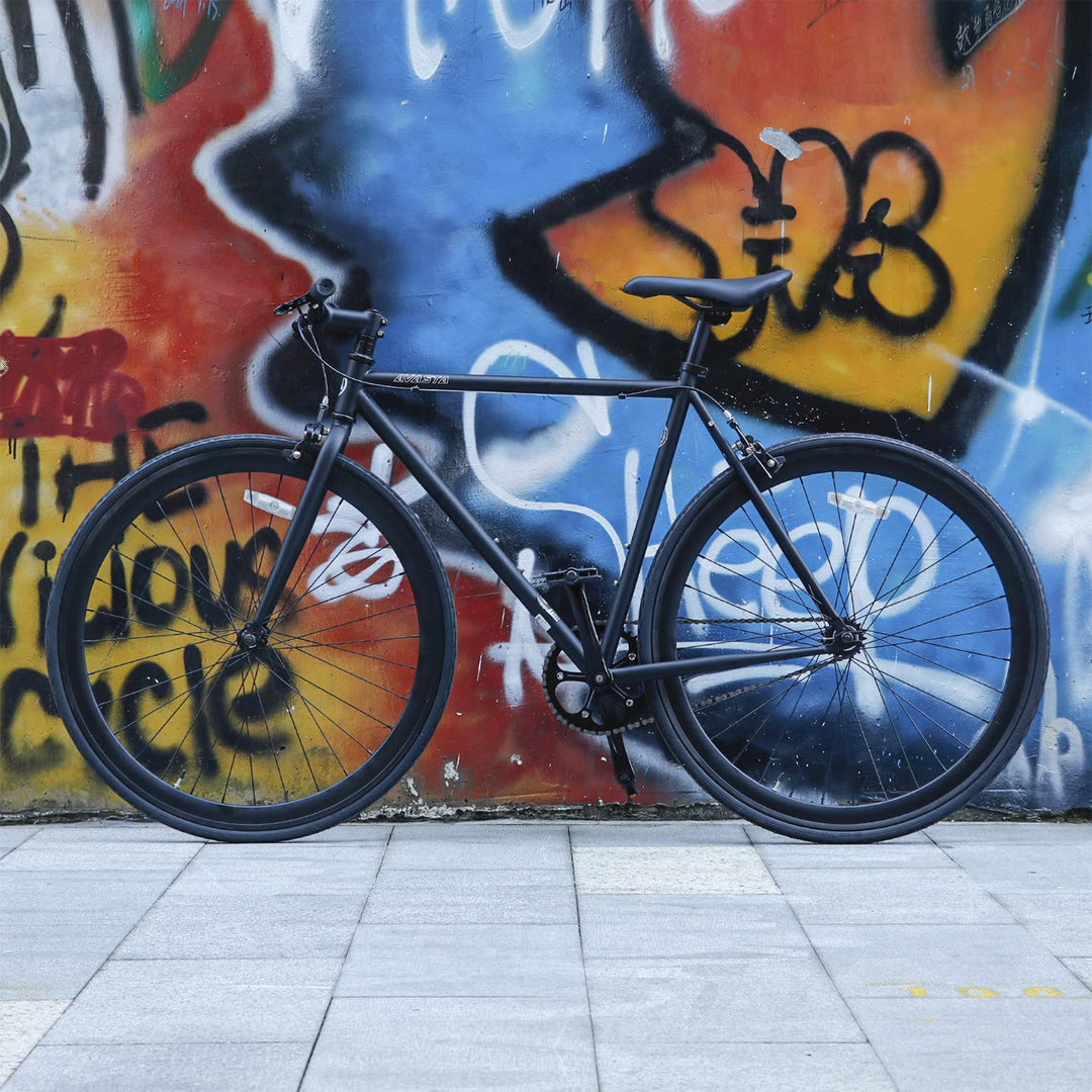 AVASTA 700C 47 In Single Speed Loop Fixed Gear Commuter Fixie Bike, Black (Used)