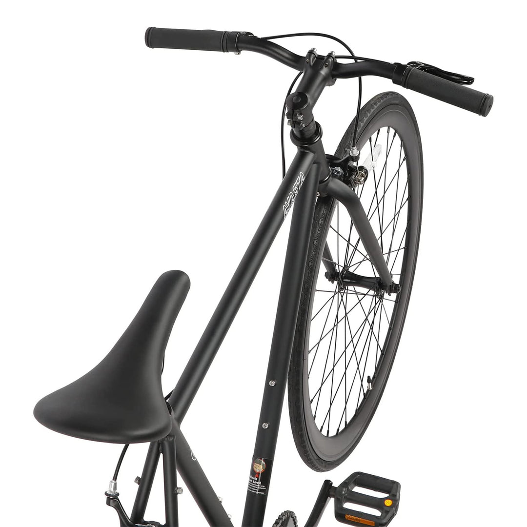 AVASTA 700C 47 In Single Speed Loop Fixed Gear Commuter Fixie Bike, Black (Used)
