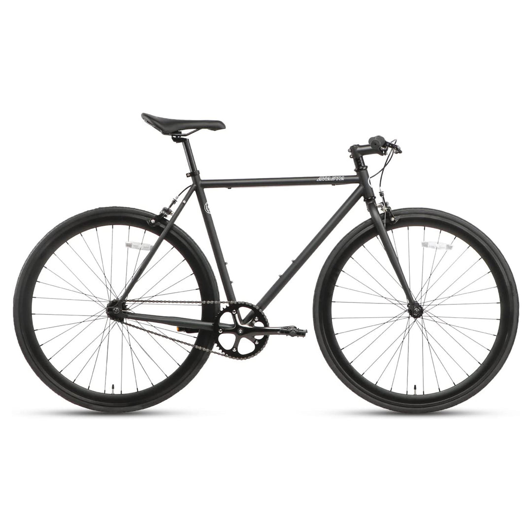 AVASTA 700C 47 In Single Speed Loop Fixed Gear Commuter Fixie Bike, Black (Used)