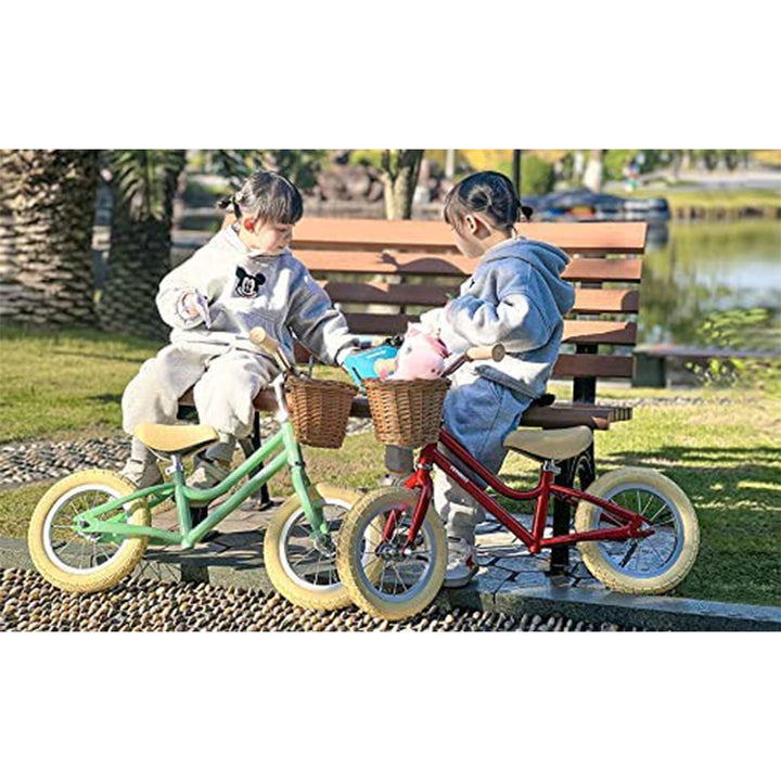 Petimini 12" Kids Balance Bike w/Basket for 2-6 Year Olds, Peach (For Parts)