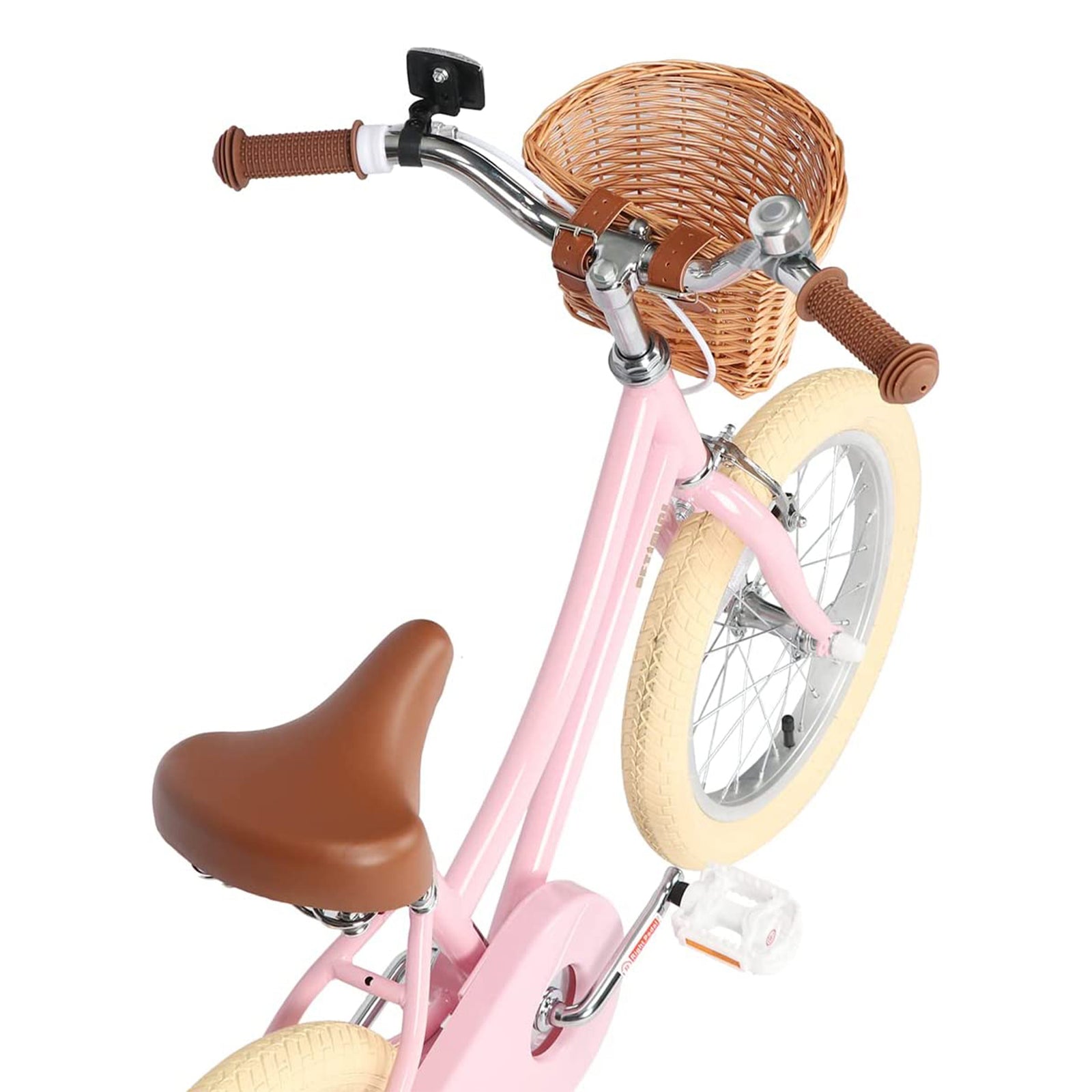Petimini 18" Child Bicycle with Basket, Bell, and Training Wheels, Pink (Used) - VMInnovations