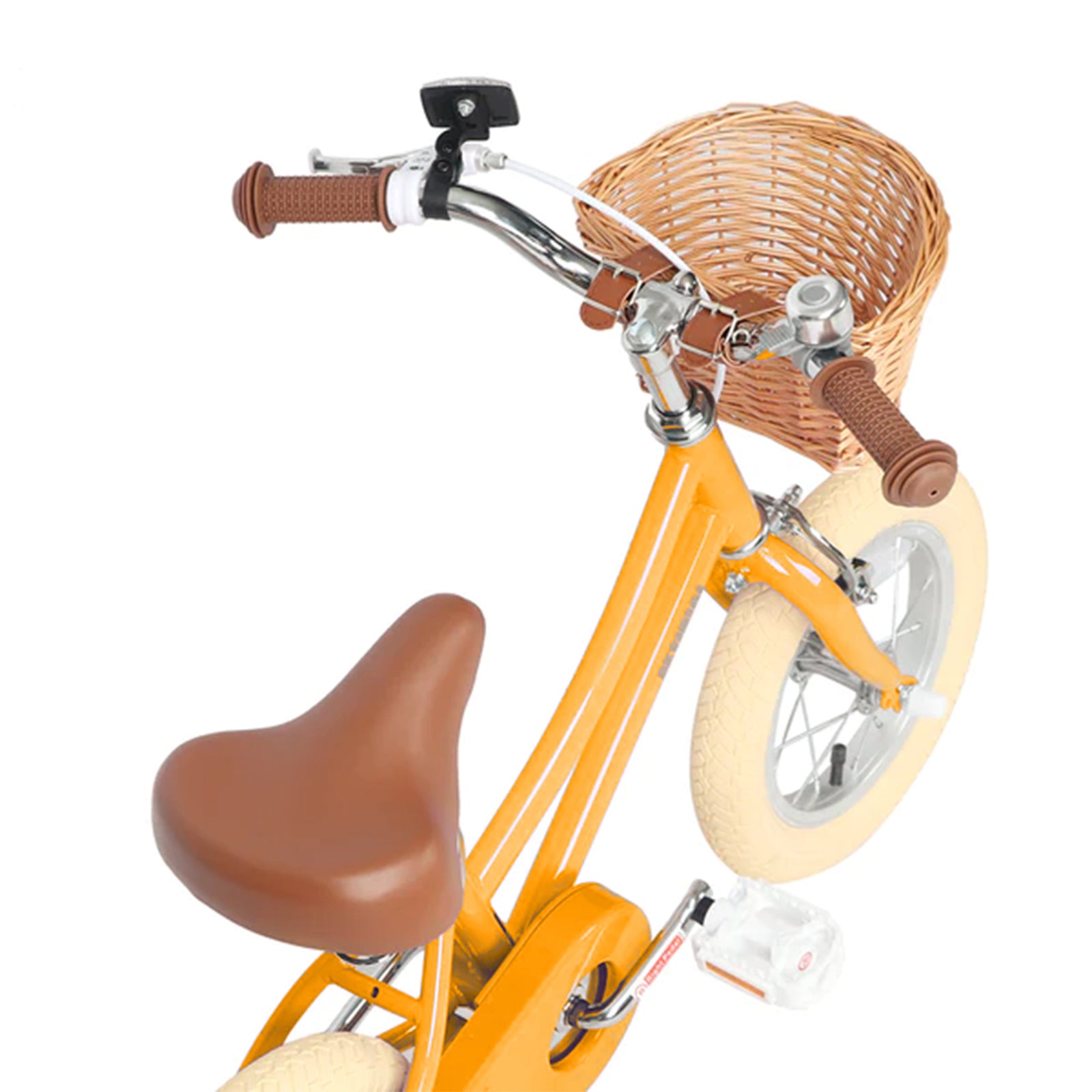 Petimini 18" Child Bicycle with Basket, Bell, and Training Wheels, Yellow (Used) - VMInnovations