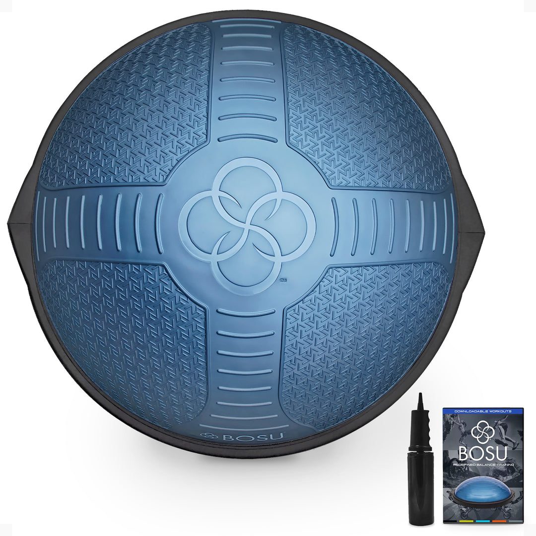 Bosu Home Balance Trainer for Strength, Flexibility, and Cardio Workouts, Blue - VMInnovations