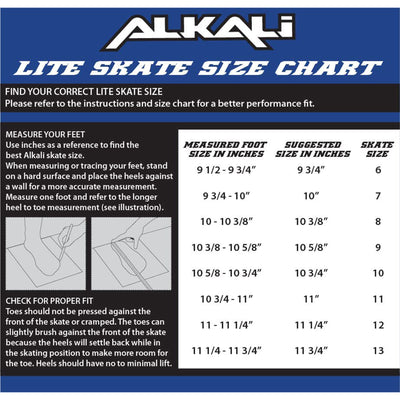 Alkali Hockey Lite Adult Roller Skates, Skate Size 9, Shoe Size 10-10.5 (Used)