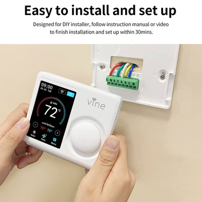 Wi Fi 7 Day and 8 Period Programmable Smart Home Thermostat, 5th Gen (Open Box) - VMInnovations