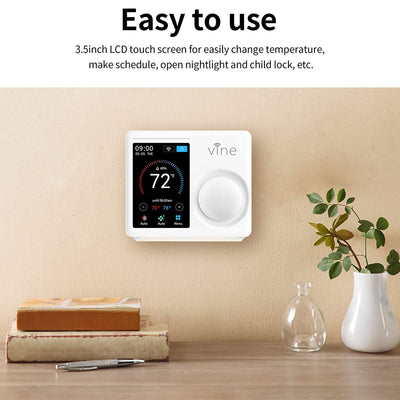 Wi Fi 7 Day and 8 Period Programmable Smart Home Thermostat, 5th Gen (Open Box) - VMInnovations