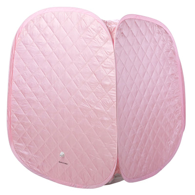 Durasage Foldable Steam Sauna Spa with 60 Minute Timer and Stool, Light Pink