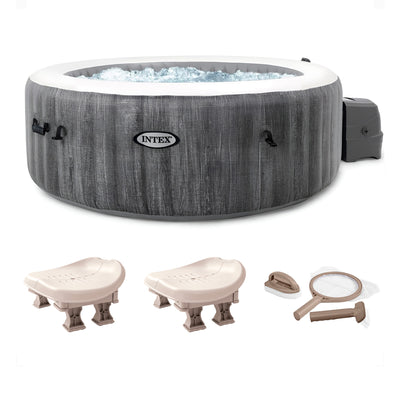 Intex PureSpa Plus Inflatable Hot Tub Jet Spa with Maintenance Kit and 2 Seats - VMInnovations