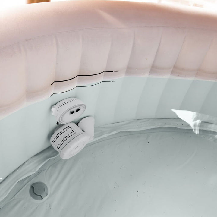 Intex PureSpa Plus Greywood Inflatable Hot Tub Spa with Multi-Colored LED Lights