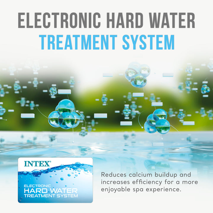 Intex PureSpa Plus Greywood Inflatable Hot Tub Jet Spa with Filter Cartridges