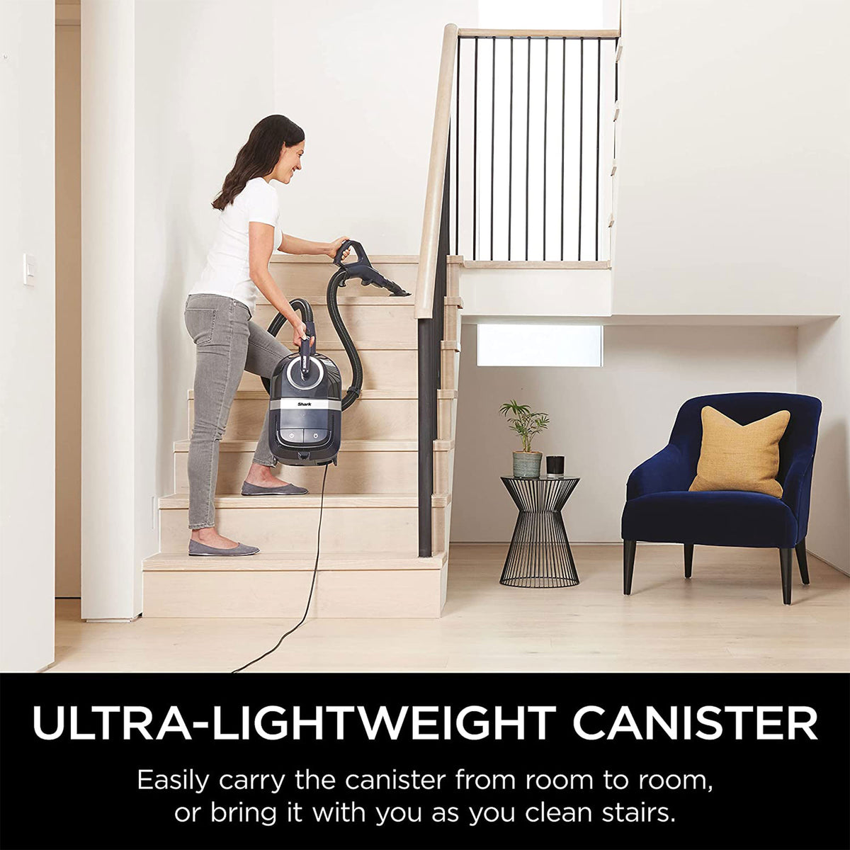 Shark CZ351 Canister Bagless Corded Vacuum w/Self-Cleaning Brushroll & PowerFins