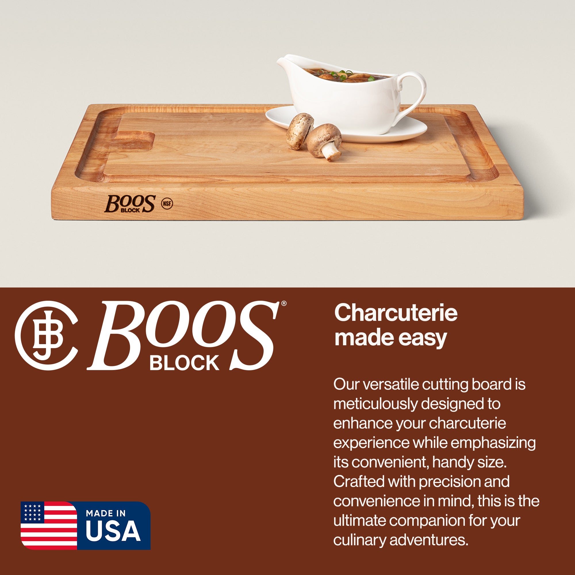 Au Jus Rectangular Cutting/Carving Board with Juice Groove  (Open Box) - VMInnovations