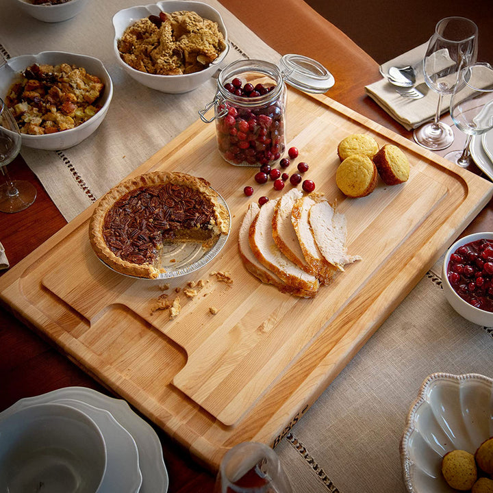 John Boos Au Jus Maple Wood Cutting Board with Juice Groove, 20" x 15" x 1.5"