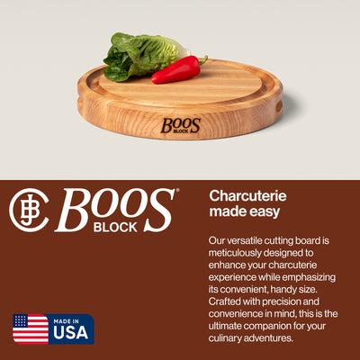 John Boos Maple Wood Cutting Board with Juice Groove, 12" x 12" x 1.75" (Used) - VMInnovations