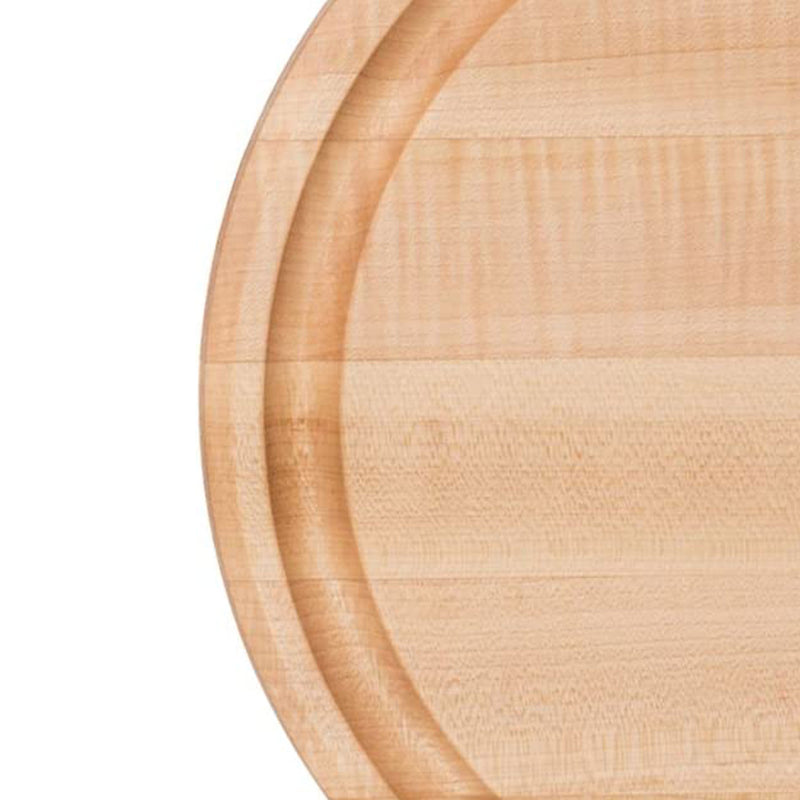 12 Inch Round Cutting/Carving Board w/Juice Groove, Maple Wood (Open Box)