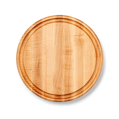 John Boos Round Maple Wood Cutting Board with Juice Groove, 15" x 15" x 1.75"