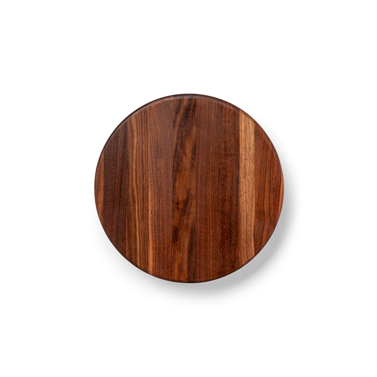 John Boos Walnut Wood Edge Grain Round Cutting Board for Kitchen, 12" x 1.5" - VMInnovations