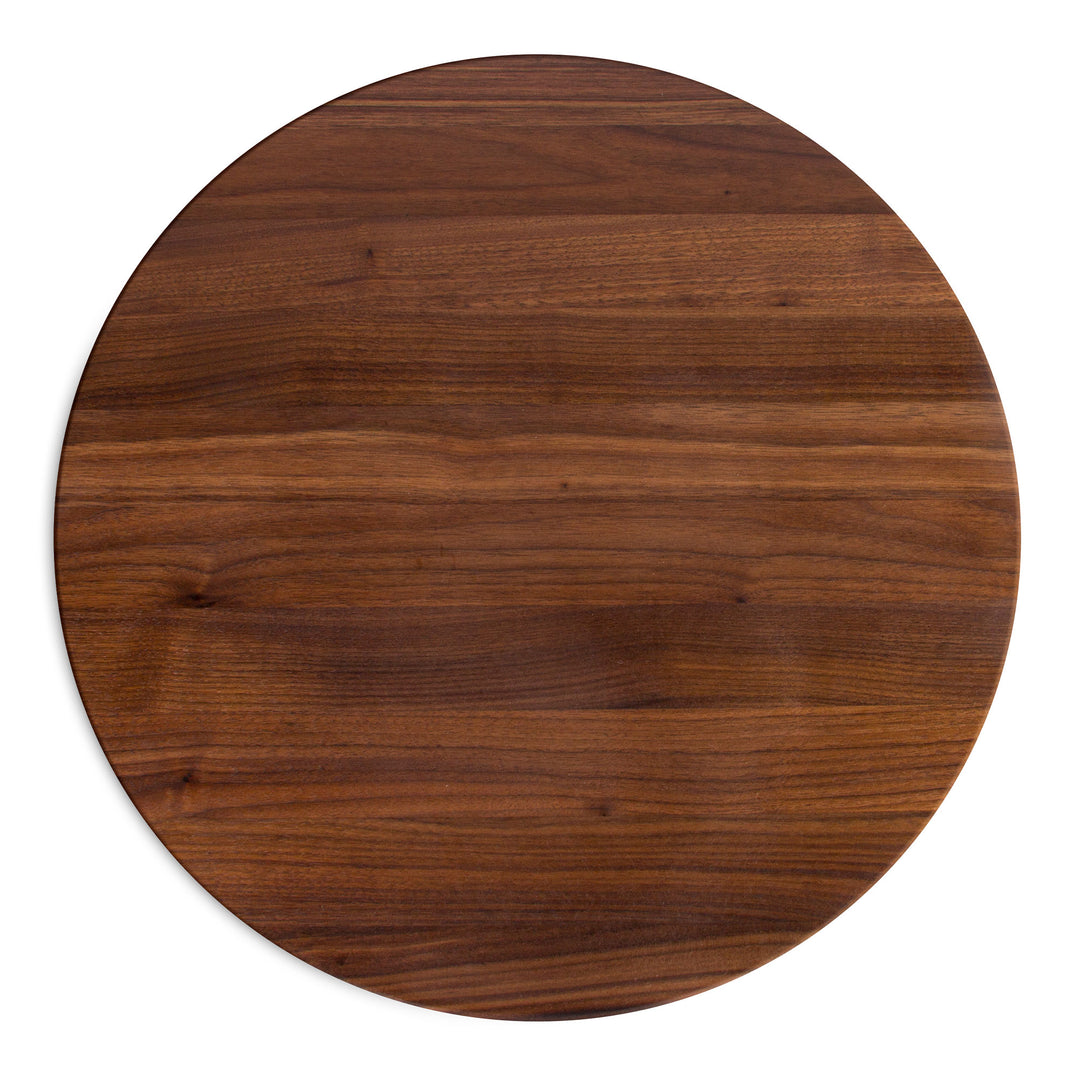 John Boos Walnut Wood End Grain Round Cutting Board for Kitchen,18" x 18" x 1.5"