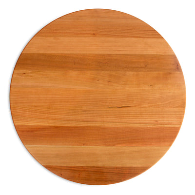 CHY-R18 18 Inch Round Cherry Wood Edge Grain Reversible Cutting Board (Open Box)