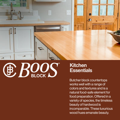 John Boos Butcher Block Kitchen Countertop, 24" x 25" x 1 1/2", Cherry(Open Box)