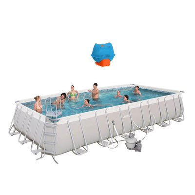 Bestway 24' x 12' x 52" Above Ground Pool Set & Hey! Cool Pool Flip Plop Float