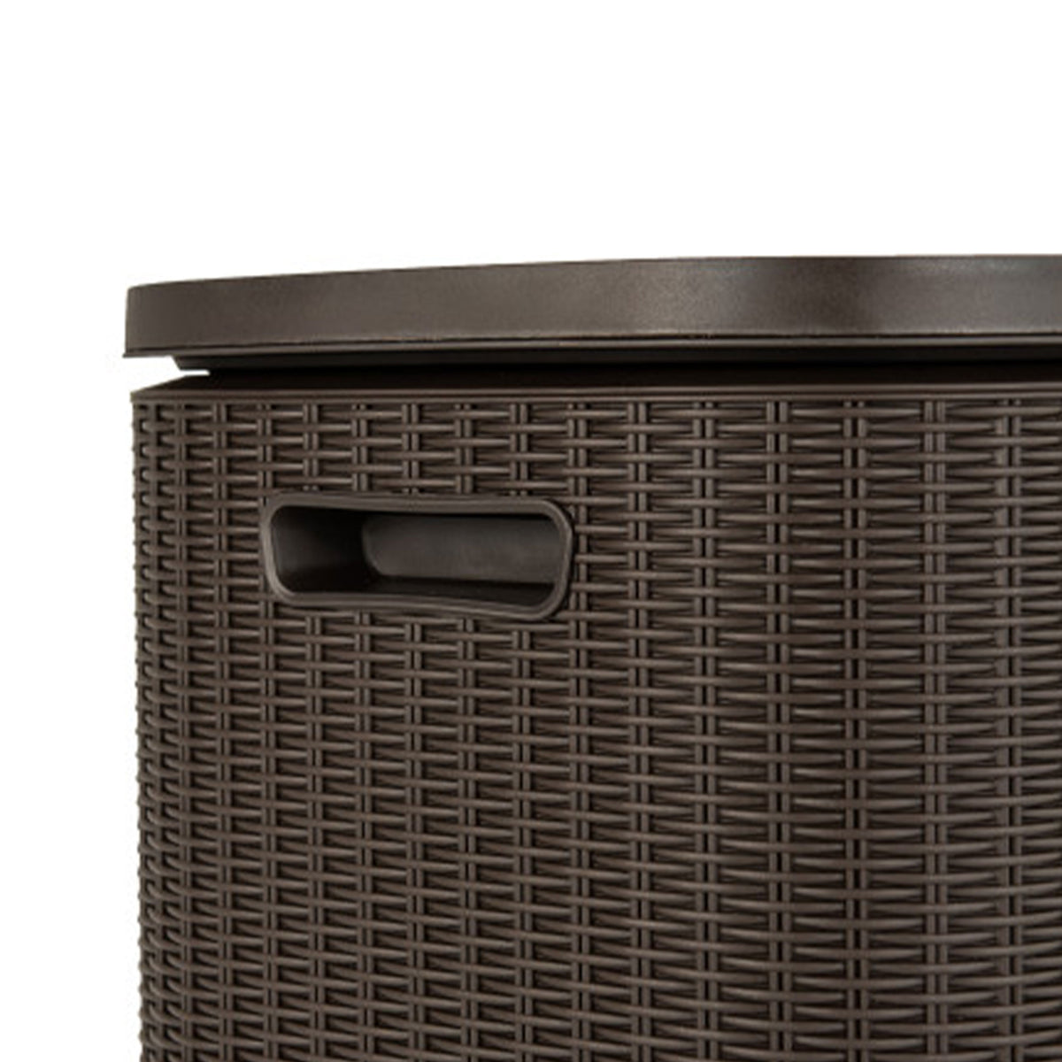Keter Bevy Bar 17 Gallon Cooler with Pop-Up Table Top Bar Cart, Rattan Brown