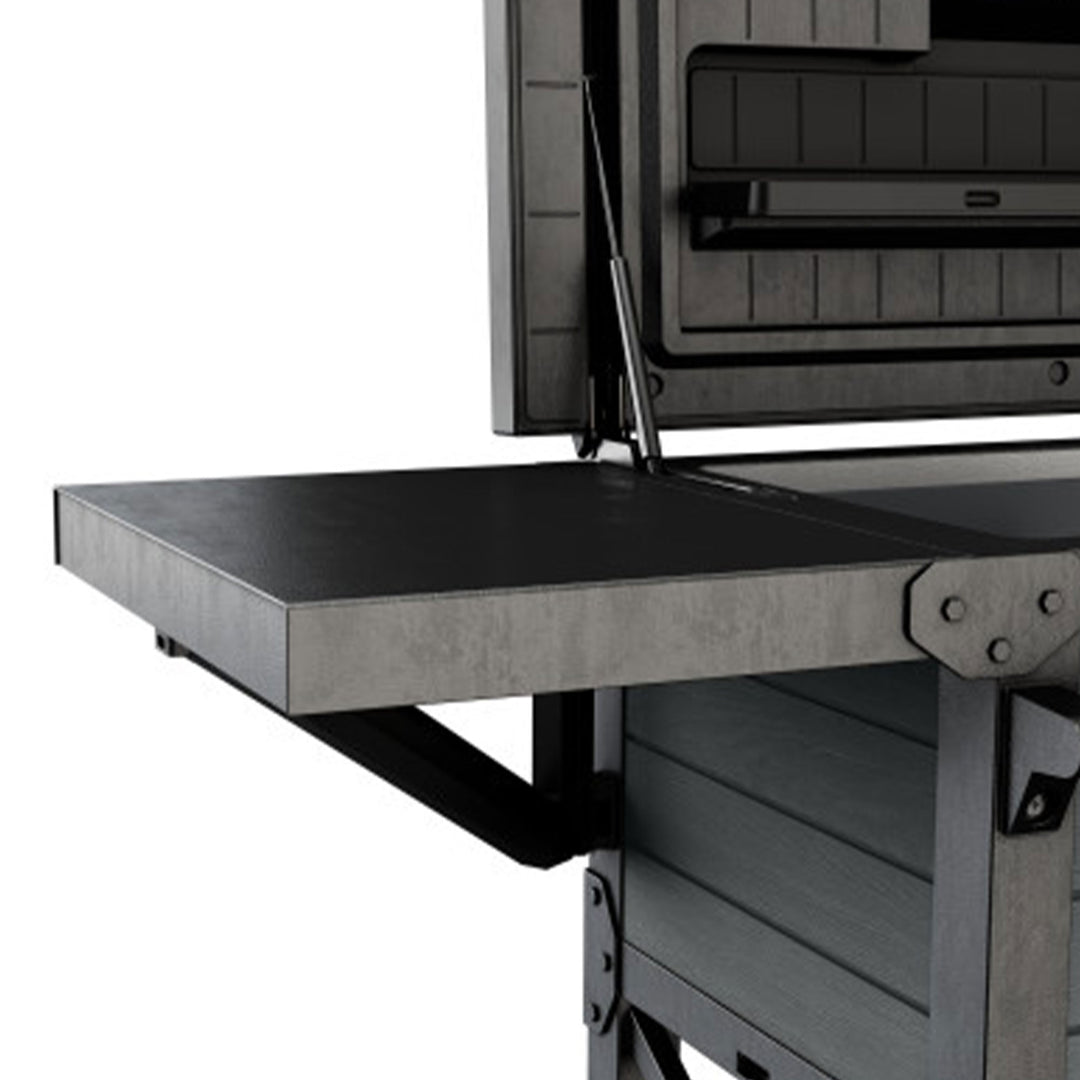 Keter Outdoor Patio Cooler Chest, 89.8 Qt Beverage Bar Cart w/ Wheels(For Parts) - VMInnovations