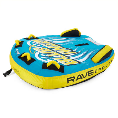 RAVE Sports Mass Frantic 4 Rider Towable Tube + Blue Angel 2 Rider Towable Tube