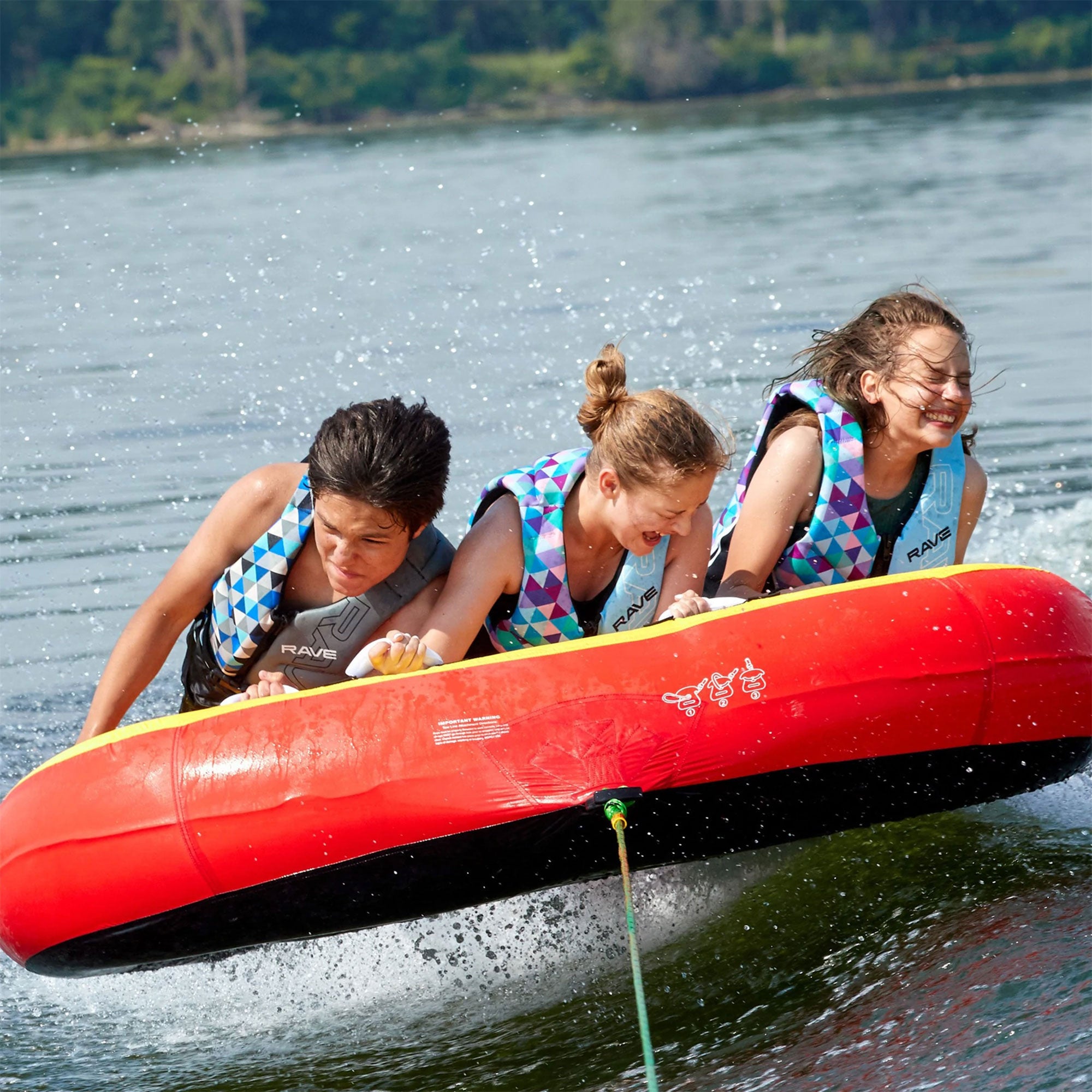 RAVE Sports Mass Frantic 4 Rider Boat Innertube + Diablo 3 Rider Boat Innertube